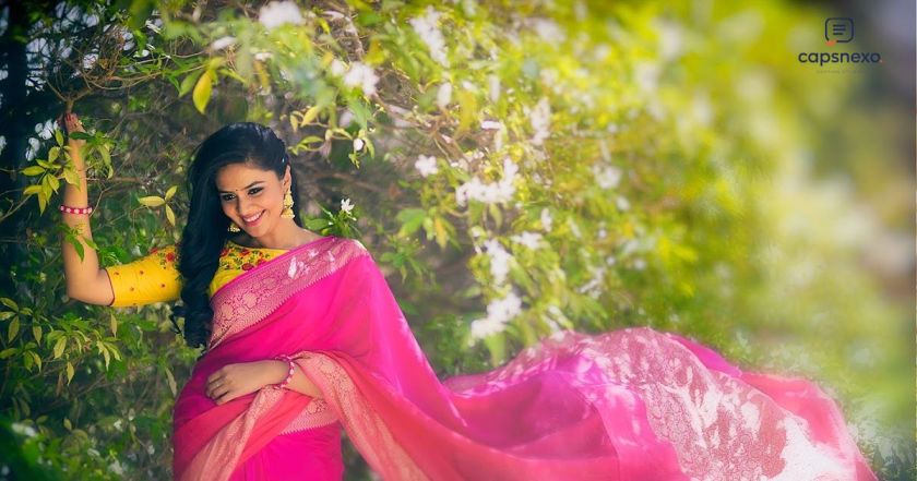 Pink Saree Captions for Instagram