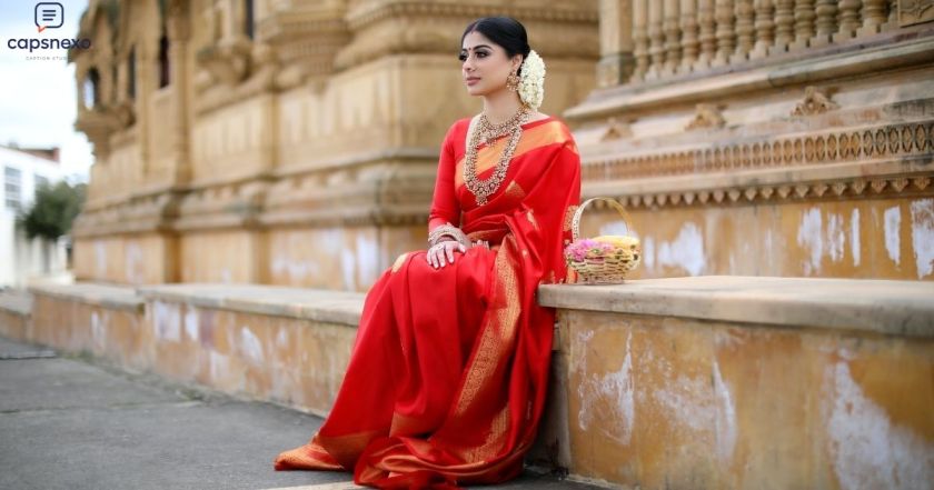 Saree caption in bengali