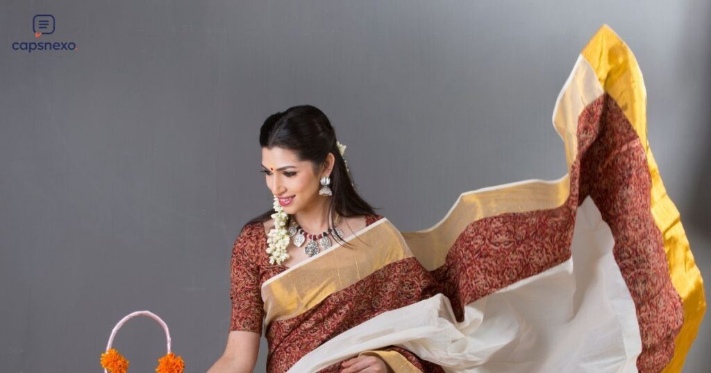 Short bengali captions for saree